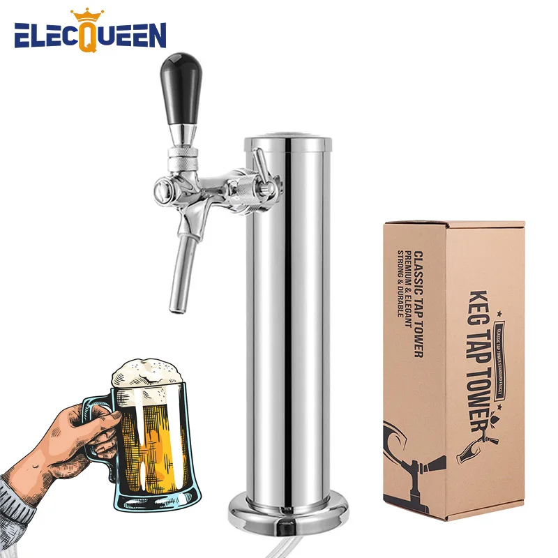 Biertoren, Enkele Kraan Bier Kegerator Dispenser, 3-Inch Kolom Homebrew Tap Bier Dispenser, Met Complete Installatiekit