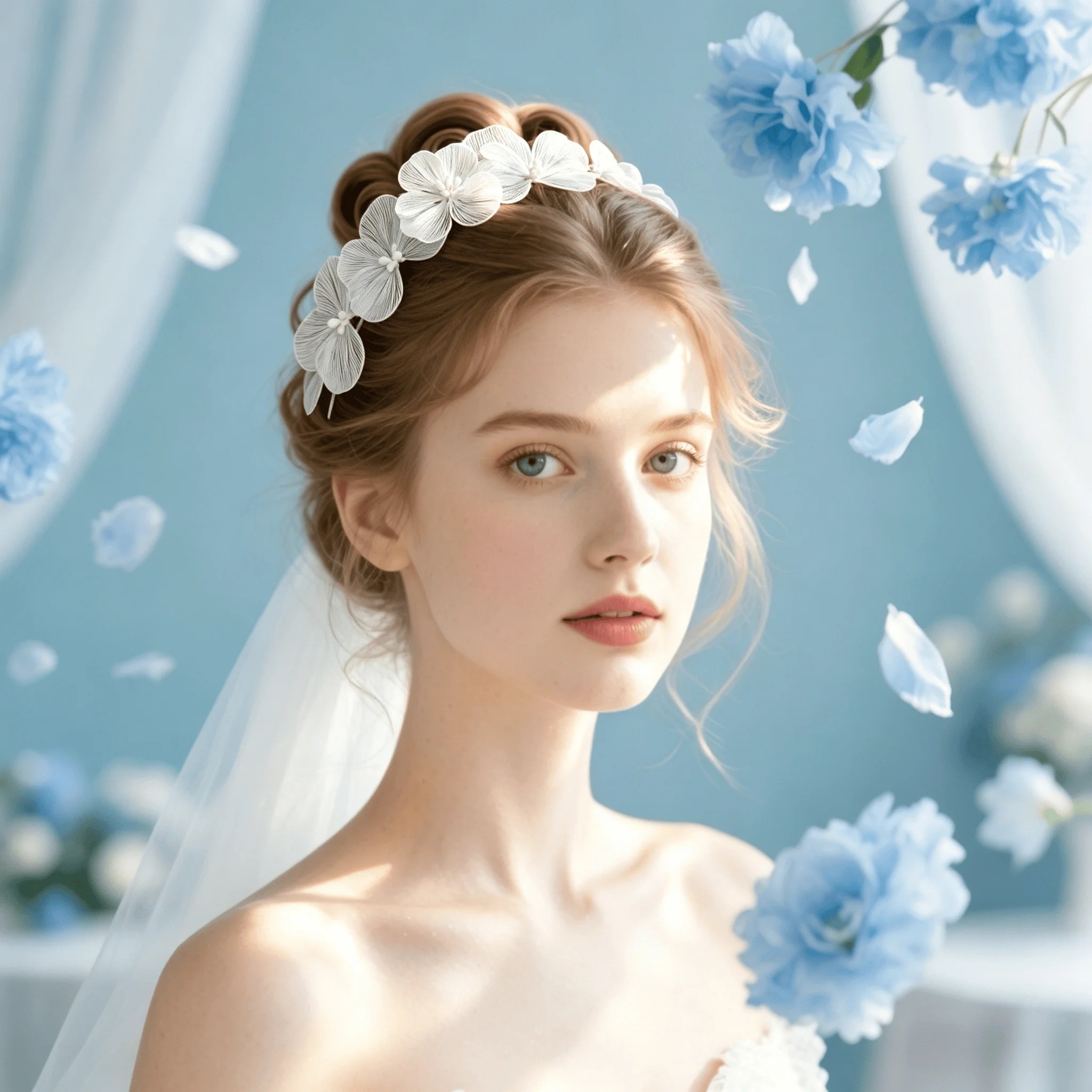 Handmade Fashion Alloy Leaf Hair Vine Headband Flower Hairband Tiara Bridal Wedding Hair Accessories Jewelry Hair Vine Headband