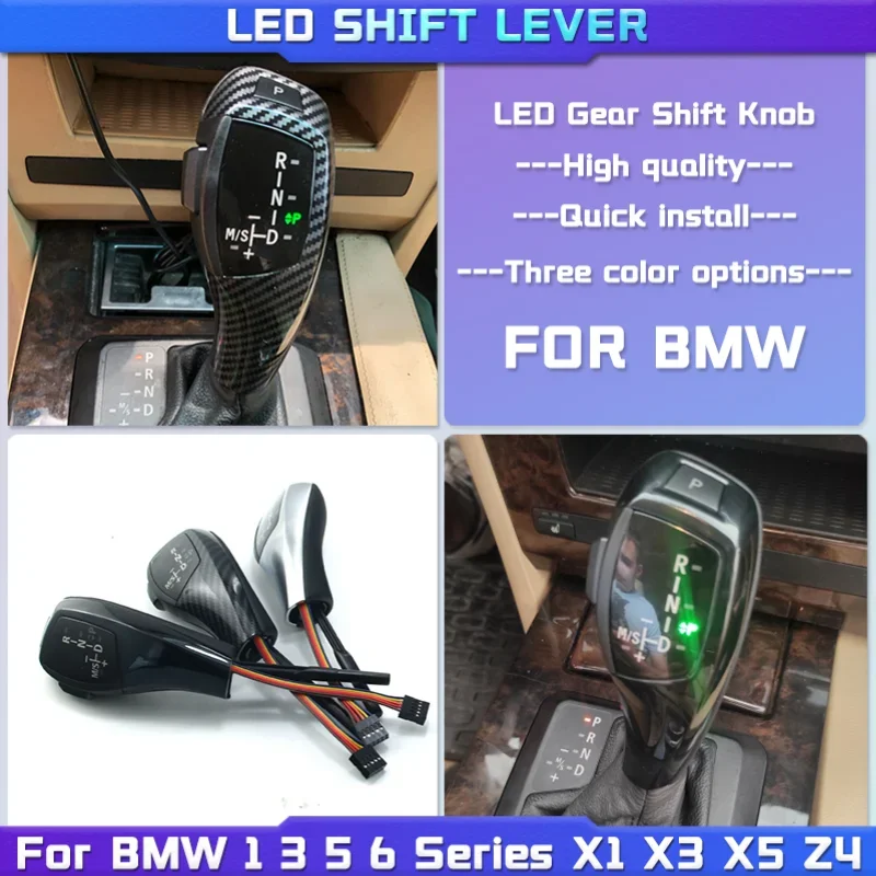 

Светодиодная ручка переключения передач для BMW 1 3 5 6 Series E90 E60 E46 2D 4D E39 E53 E92 E87 E93 E83 X3 E89, автоматические аксессуары