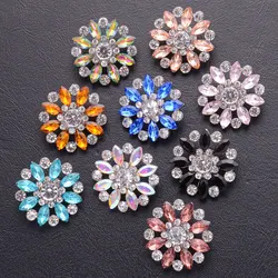 5 pezzi bellissimo bottone a forma di fiore con strass di cristallo scintillante per abbigliamento accessori da cucito gioielli fai da te da sposa di lusso