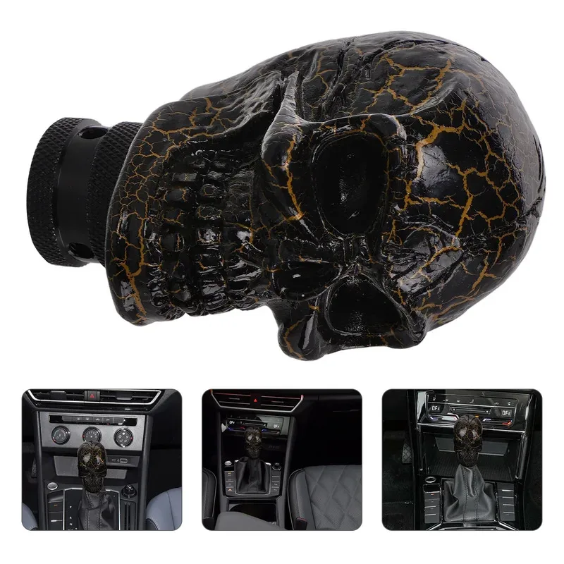 

Ручка переключения передач с головой черепа, автомобильные детали, смоляный рычаг переключения передач H Stick, автомобильная поставка, рычаг механической коробки передач, готический стиль