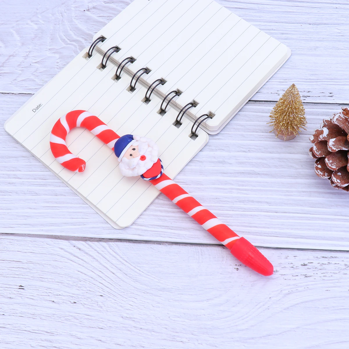 

6 Pcs Christmas Gel Pens Crutch Pen Smooth Writing Cute Stationery Kids Party Favors School Office Home Use Funny Shape Premium