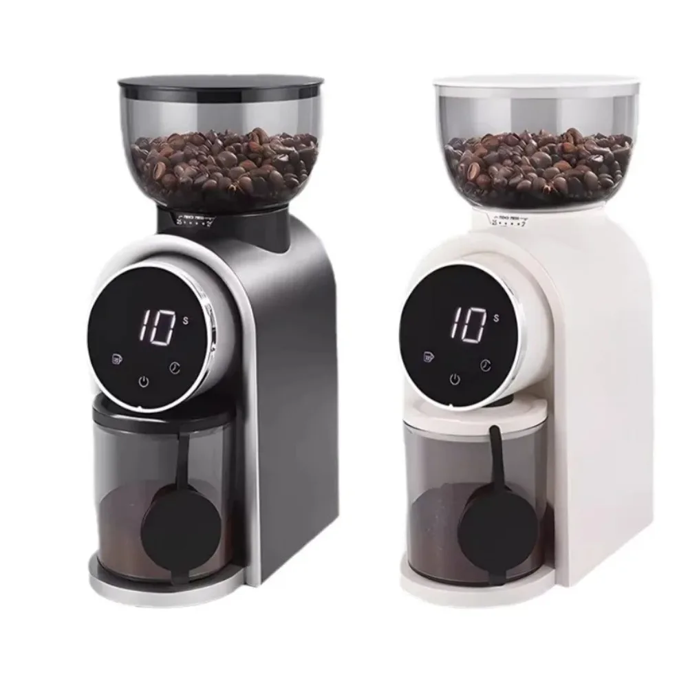 Electric Coffee Grinder Ultra-Quiet Adjustable Coarseness One-Touch Operation Ideal for Espresso/Drip/Cold Brew Professional