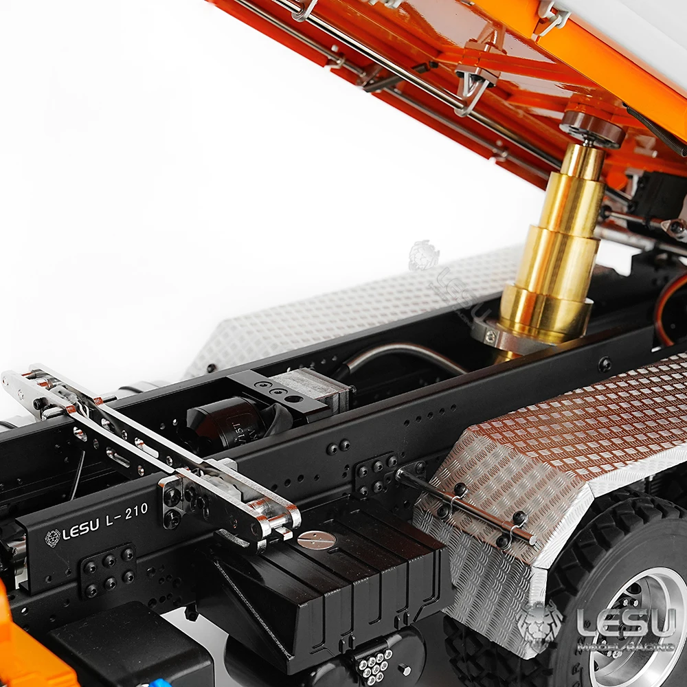 

LESU 6x6 1/14 RC Hydraulic Dumper 3 Ways Metal Dump Truck TGS RTR Light Sound System 3 Speed Battery I6S Radio Tipper Car Toy