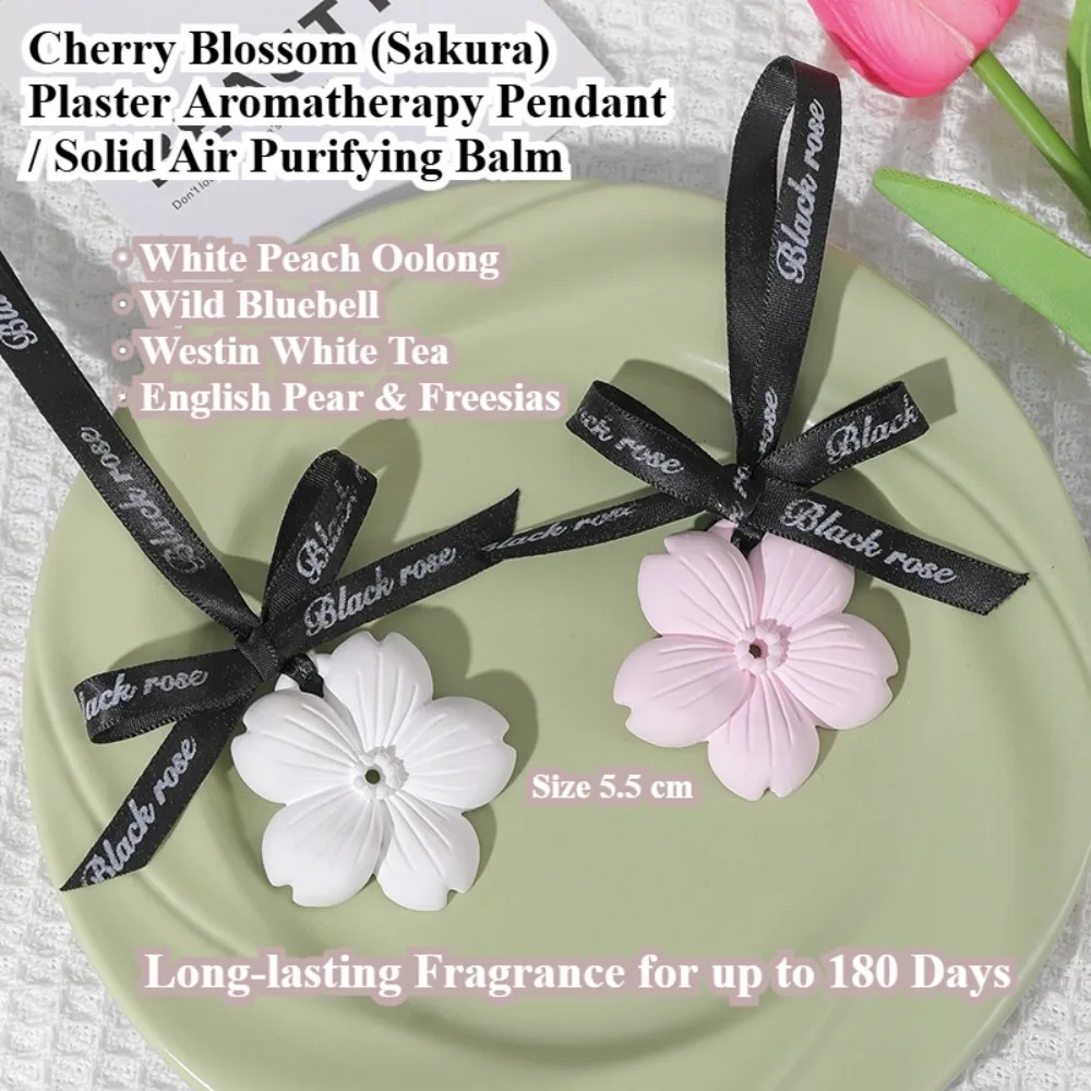 Cheery Blossom/Sakura Solid Air Purifying Balm Plaster Wax Aromatherapy Pendant 180 D Wardrobe Deodorizer Aromatic Air Freshener