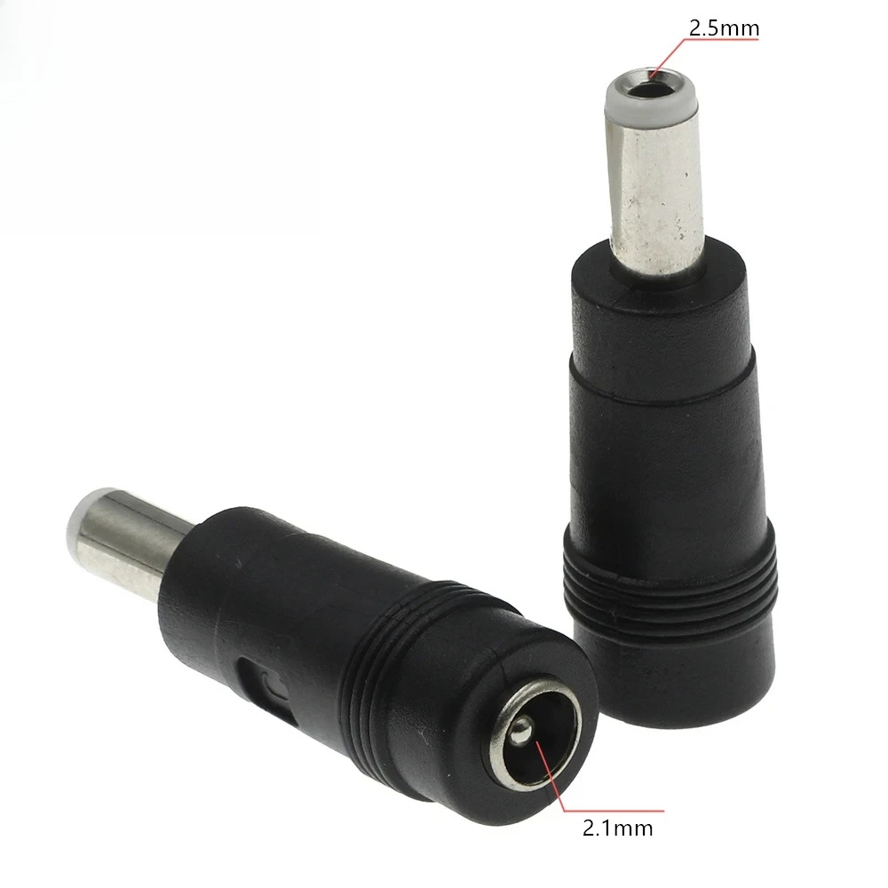 

Connector For Dc Power Adapter Connector Plug Conversion Head Jack Female Socket 5.5*2.1mm Turn To Male 5.5*2.5mm