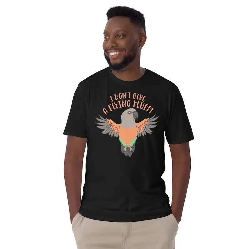 I Don't Give A Flying Fluff Red Bellied Parrot T-Shirt, Birb Merch, Parrot Funny Clothes, Red Bellied Parrot Gift Idea