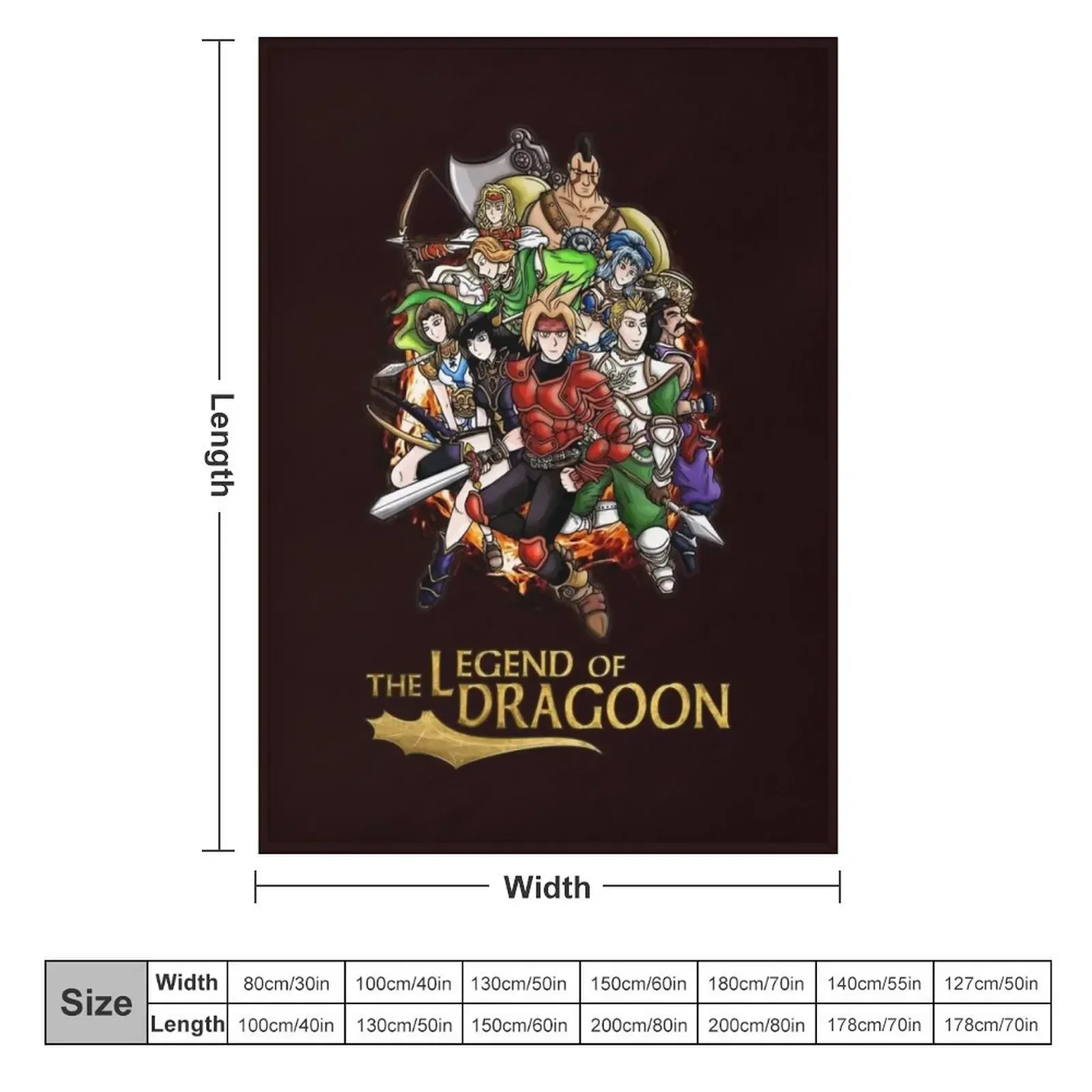 The Legend of Dragoon Heroes Throw Blanket Custom For Sofa Thin Blankets