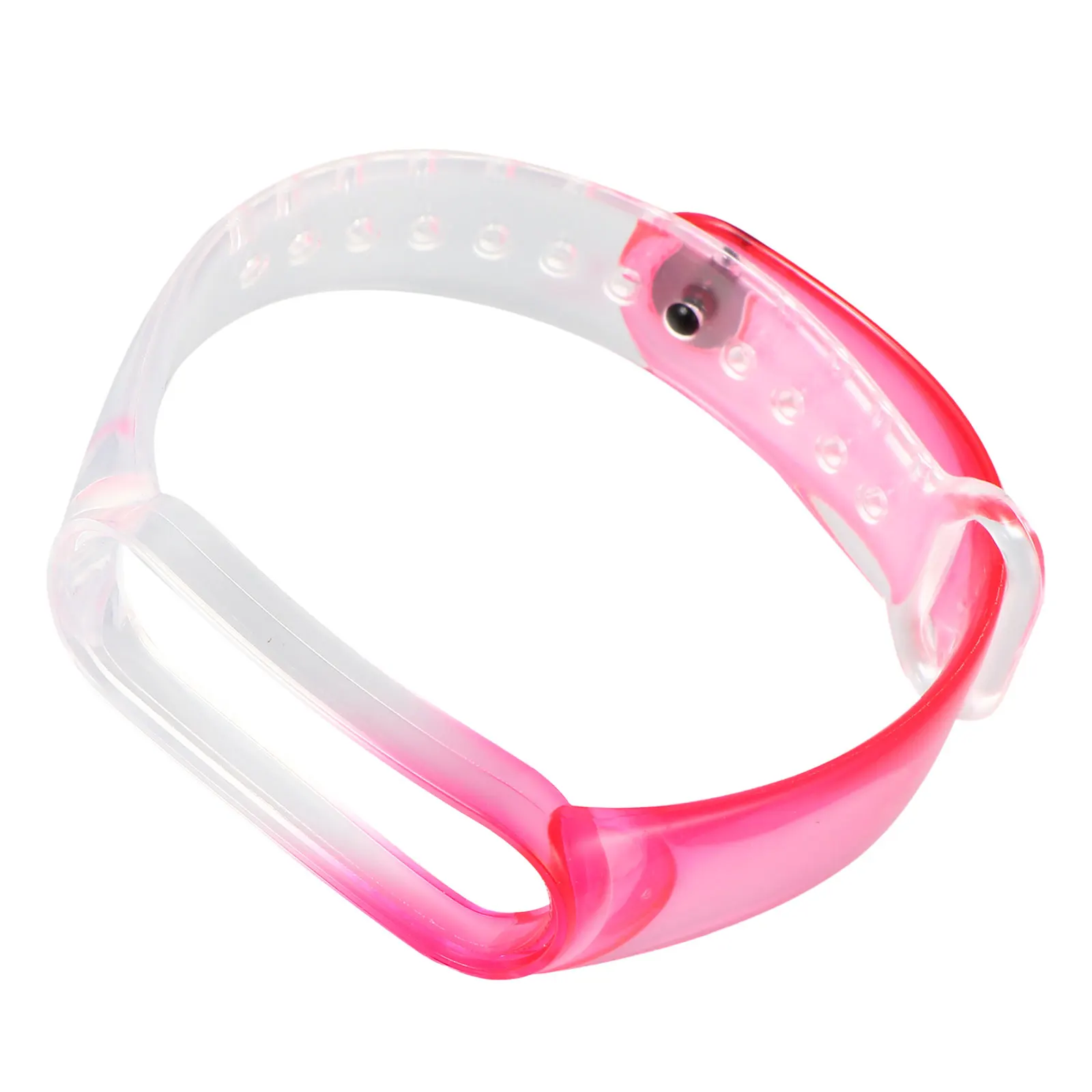 

Transparent Watch Transparent Watch B for B 5 Fluorescent Red TPU Strap Adjustable Length Simple Wristb Replacement