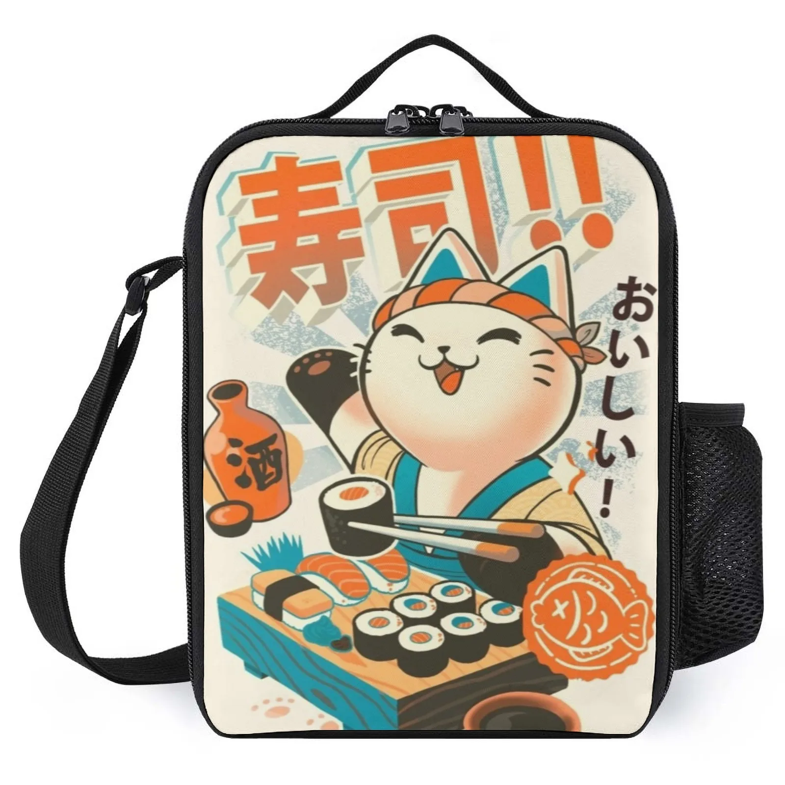 

Anime Girl Eating Ramen_2 Bolsa Termica Printed Cold Bag Lunch Bag Thermal Lunch Box Insulation Lunch Box Bag
