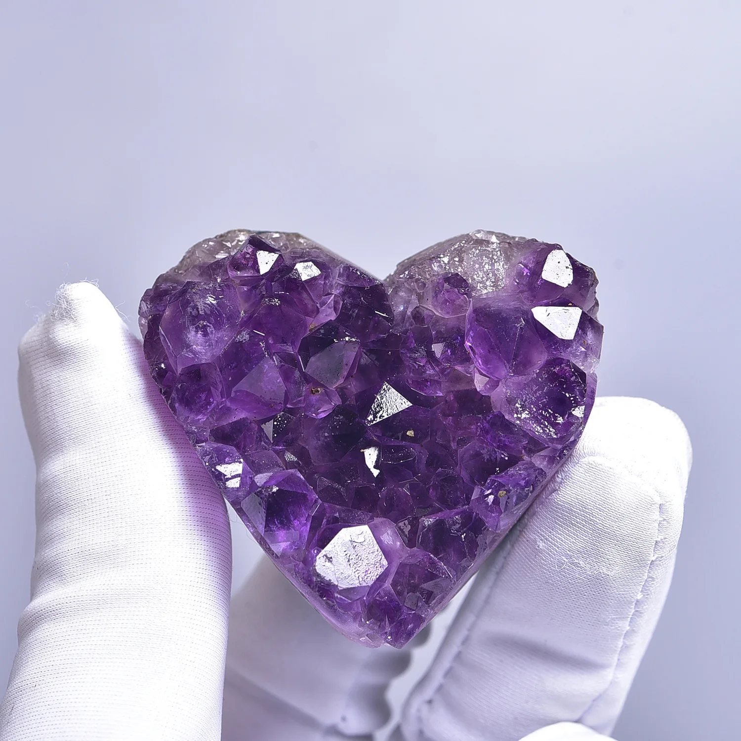 2-4cm Natural Amethyst Cluster Healing Gemstones Heart Ore Rock Purple Crystals Crafts DIY Reiki Quartz Mineral Specimen Decor