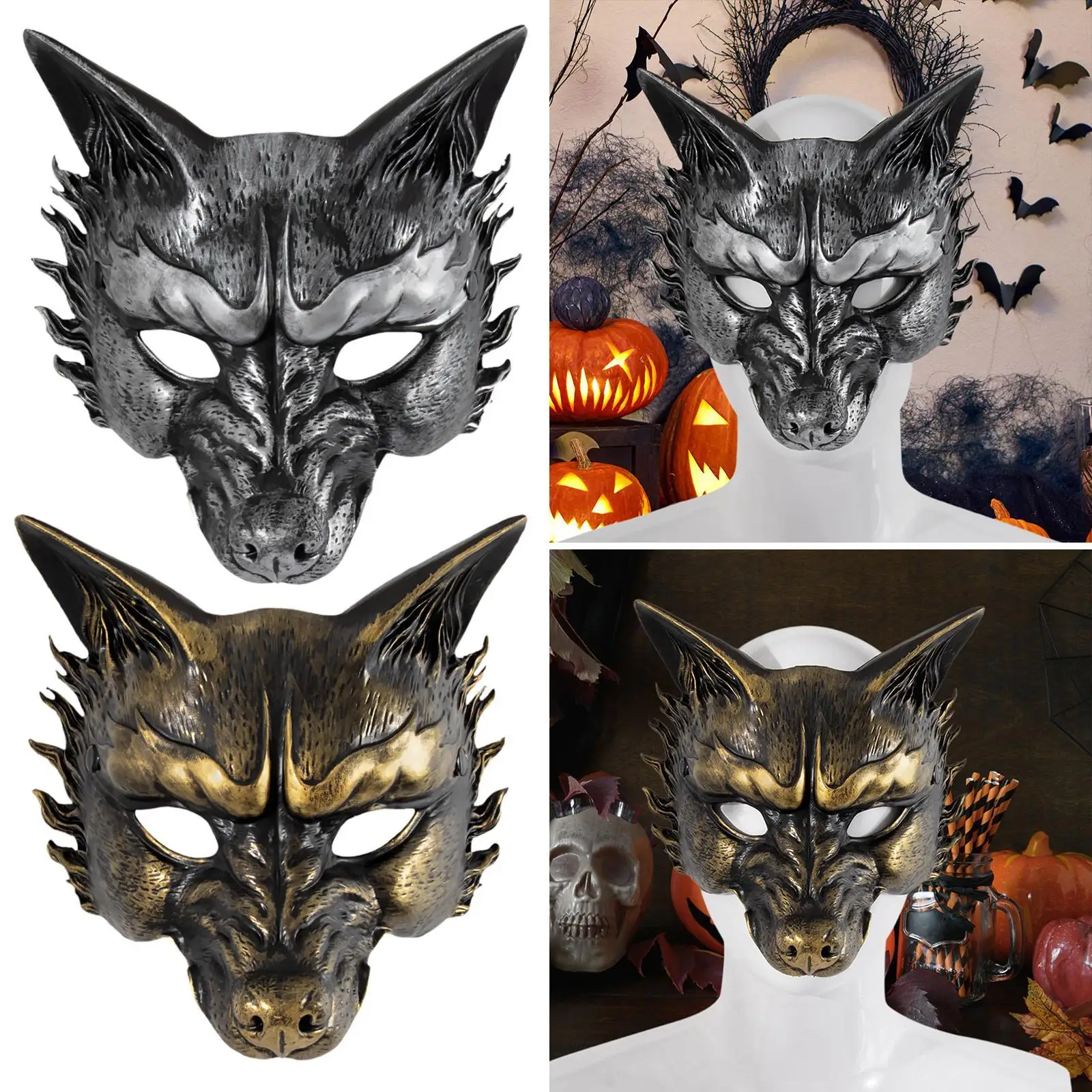 Halloween Wolf Mask Cosplay Costume Head Mask Fancy Dress maschera per il viso per bomboniere gioco di ruolo Night Club Festival Carnival