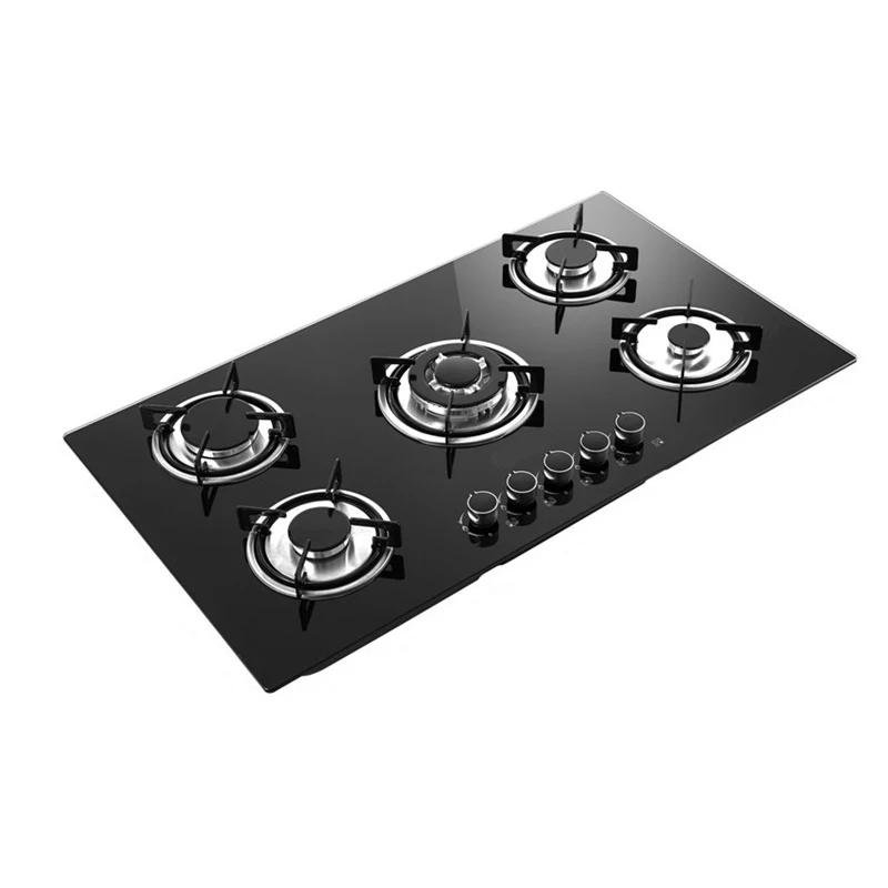 Gas Stove Five-Hole Commercial 91.5cm Tempered Glass Hotel Cooking Soup Safe And Durable Multi-Functional Use