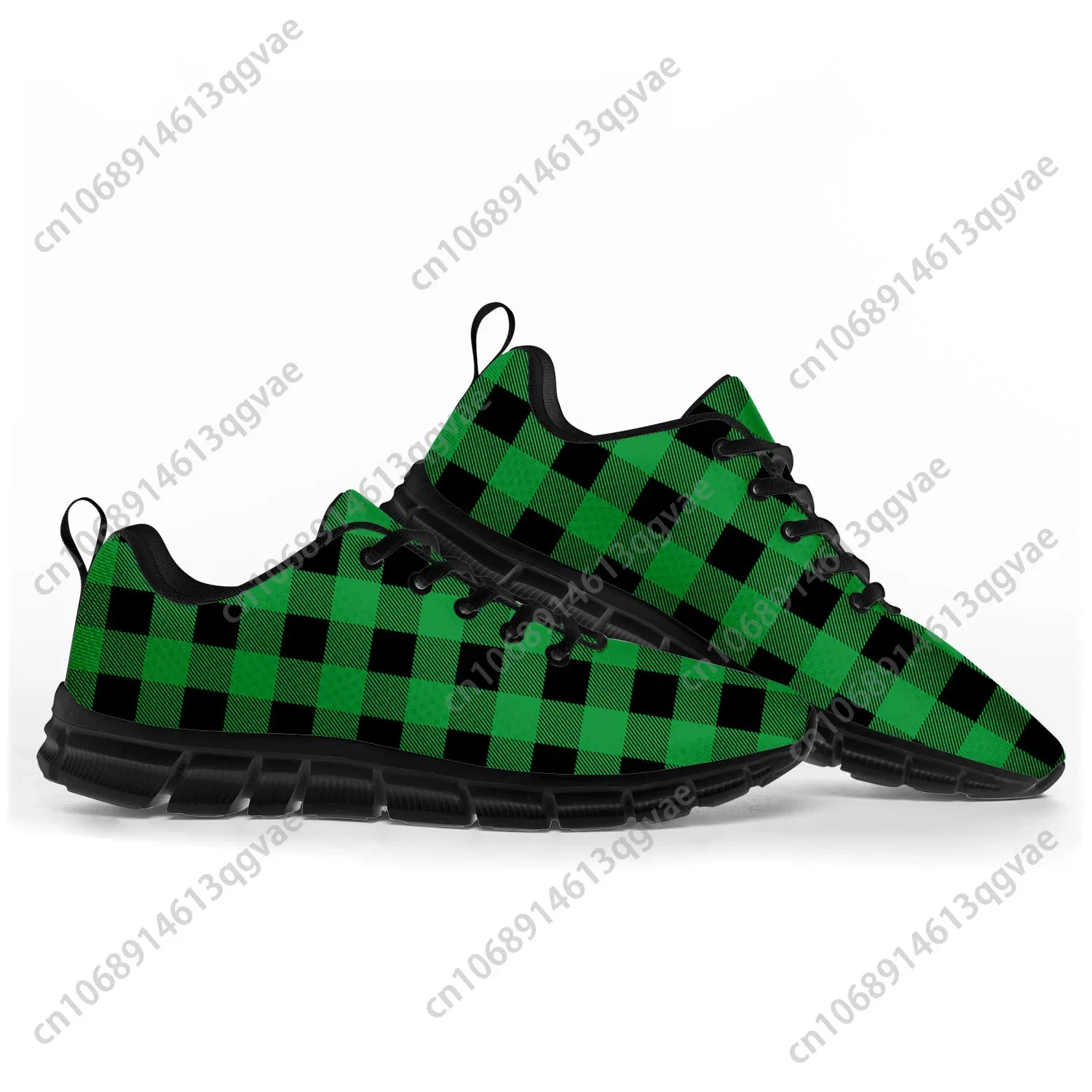 Buffalo Plaid Pattern Pop Sports Shoes Mens Womens Teenager Kids Children Sneakers Casual Custom High Quality Couple Shoes Black