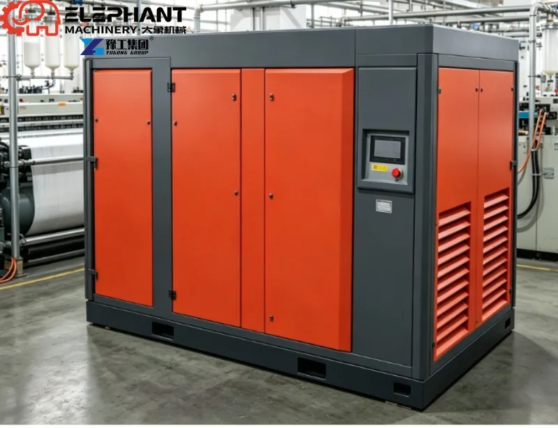 10HP‑100HP Screw Air Compressor, IP54 Protection Grade With SKF Bearings 8Bar Industrial Air Compressor Unit