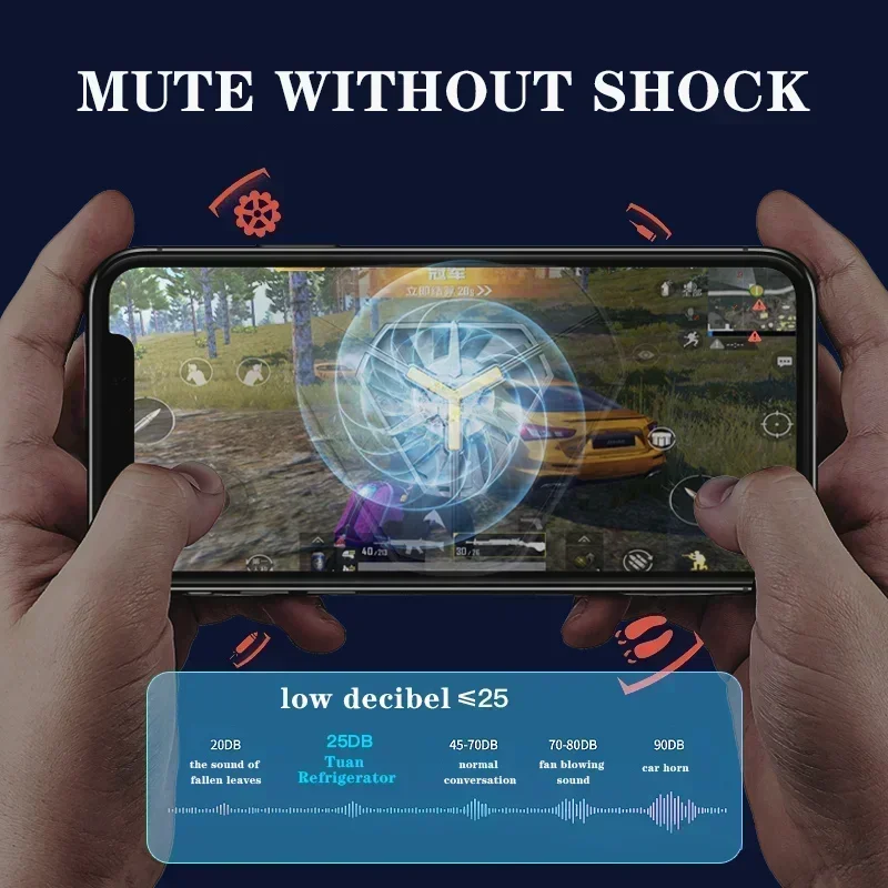 DY19 Universal โทรศัพท์มือถือ Cooler Semiconductor Magnetic Fast หม้อน้ําพัดลมระบายความร้อนสําหรับ IOS Android PUBG Type-C Cool ความร้อน