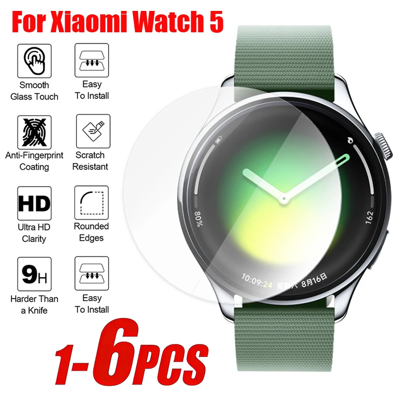 Tempered Glass for Xiaomi Watch 5 Screen Protector Anti-scratch Film Protective Cover for Xiaomi Watch5 Smartwatch Accessories