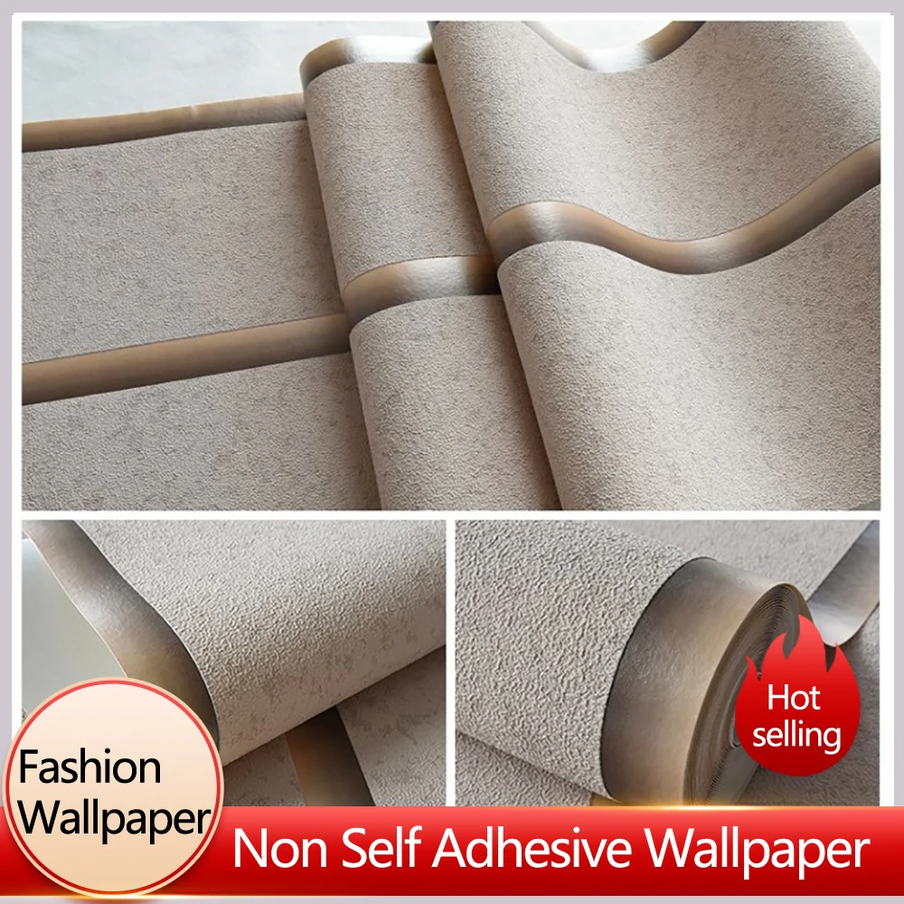 9.5M/Roll Modern Minimalist Wide Striped Thickened Deer Skin Velvet Wallpaper High Quality Living Room Wallpapers Home Decor