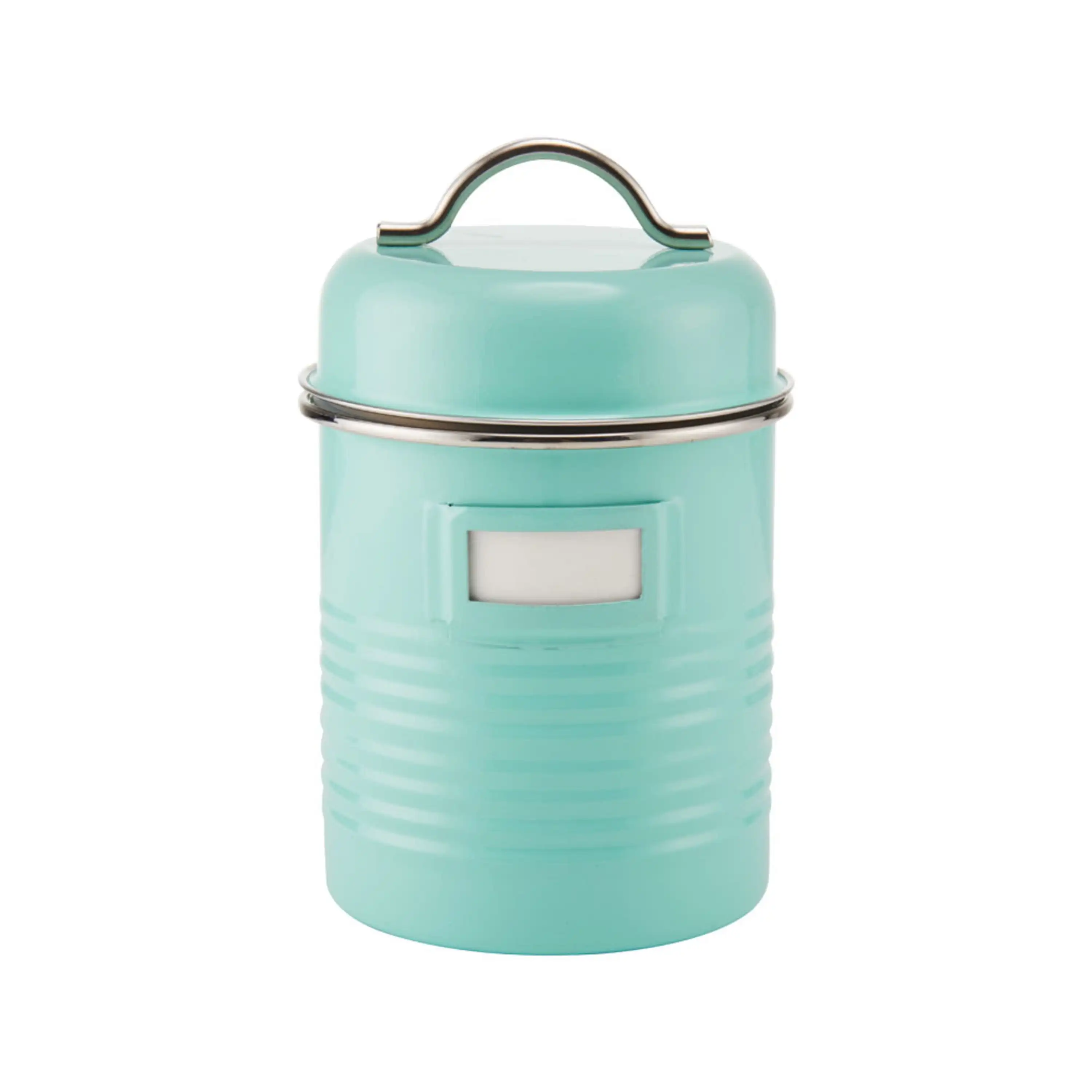 

Small Blue Storage Canister with Card Holder