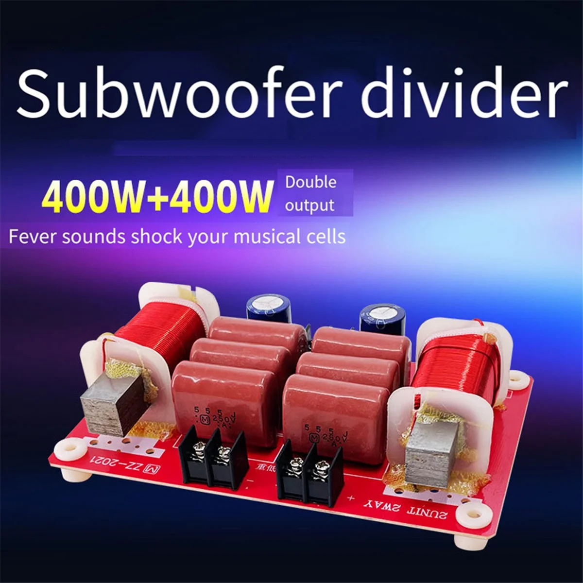 ABUO800W Audio Frequency Divider Crossover Subwoofer Dual Voice Coil Speaker Dual Subwoofer Speaker Crossover