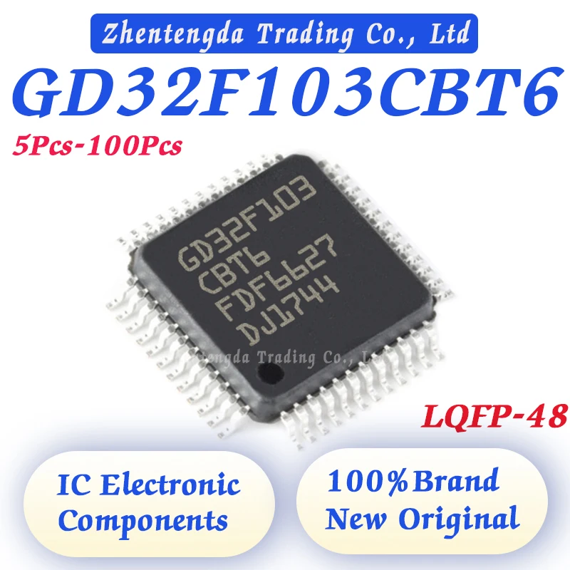 GD32F103CBT6 GD32F103CB GD32F103C GD32F103 GD32F GD IC CHIP MCU QFP-48