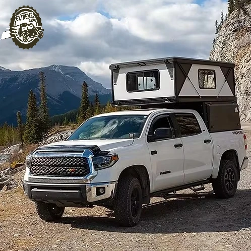 Outdoor Camping Hard Shell Roof Top Tent Aluminum Pop-Up Truck Camper for F150 Tacoma