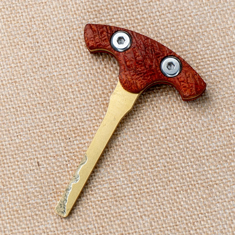 DIY Handmade Multifunction Brass EDC Personalized Modification Key Outdoor Portable Multifunctional Motorcycle Key Tool