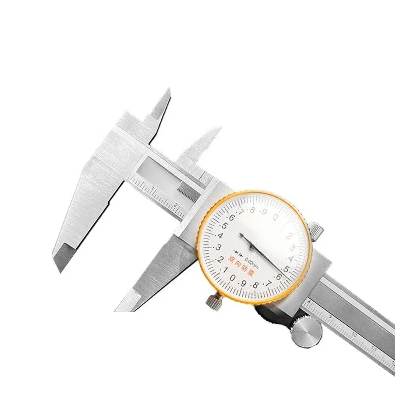 

Shanggong stainless steel caliper with watch 0-150 represents two-way shockproof vernier caliper accuracy 0.01
