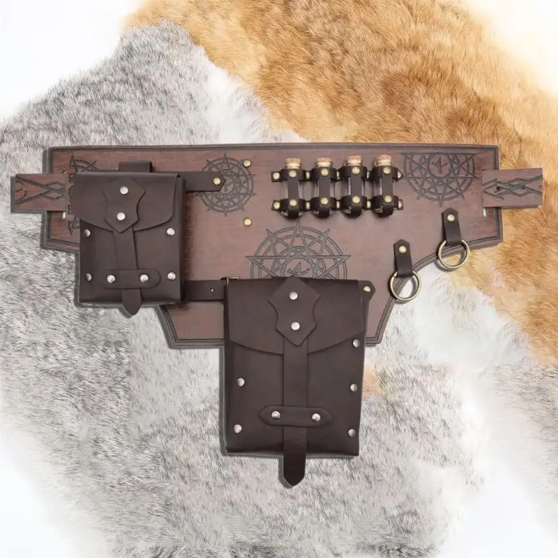 652F حزام منقوش حزام القرون الوسطى حزام متقن لزي LARP والاحتفالات للحفلات التنكرية والملابس اليومية