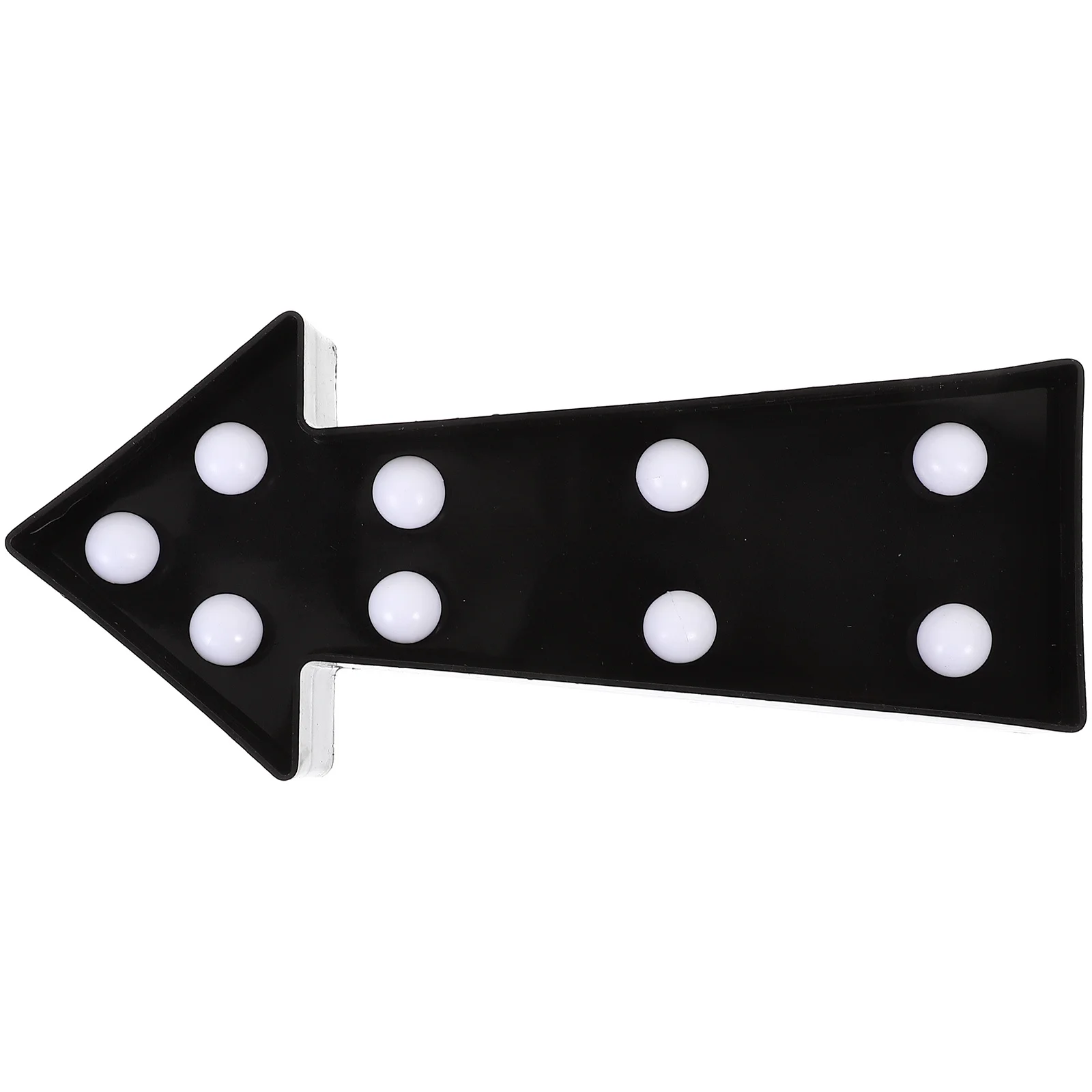 

7 Warm White Leds LED Arrow Sign Light Black Operated Cordless Night Light Kids Room Decor Wall Mount Christmas Birthday