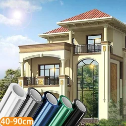 House Window Tint Privacy Film Anti Look Vinyl Mirror Foil Non Adhesive Car Glass Screen Stickers Rolls Heat UV Protection Tools