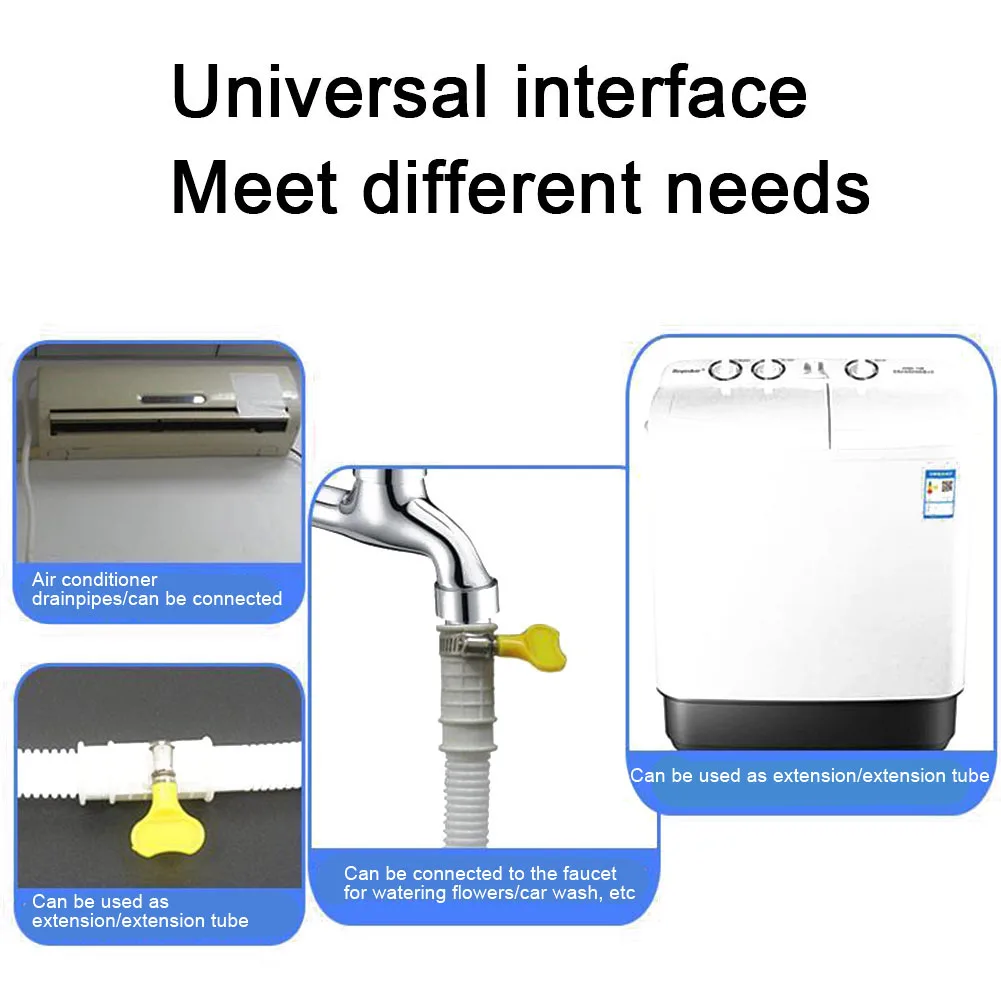 Washing Machine Water Inlet Hose Air Conditioner Drain Pipe 1m 17mm TPE White Extension Tube For Semi Automatic Washer And Mop S