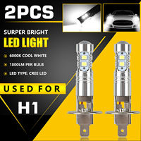 2Pcs H1 H3 Led Bulb Super Bright 16000LM 880 881 Led Lights Car Fog Light Auto Driving Running Light Lamp Led 6000K Ice Blue 12V