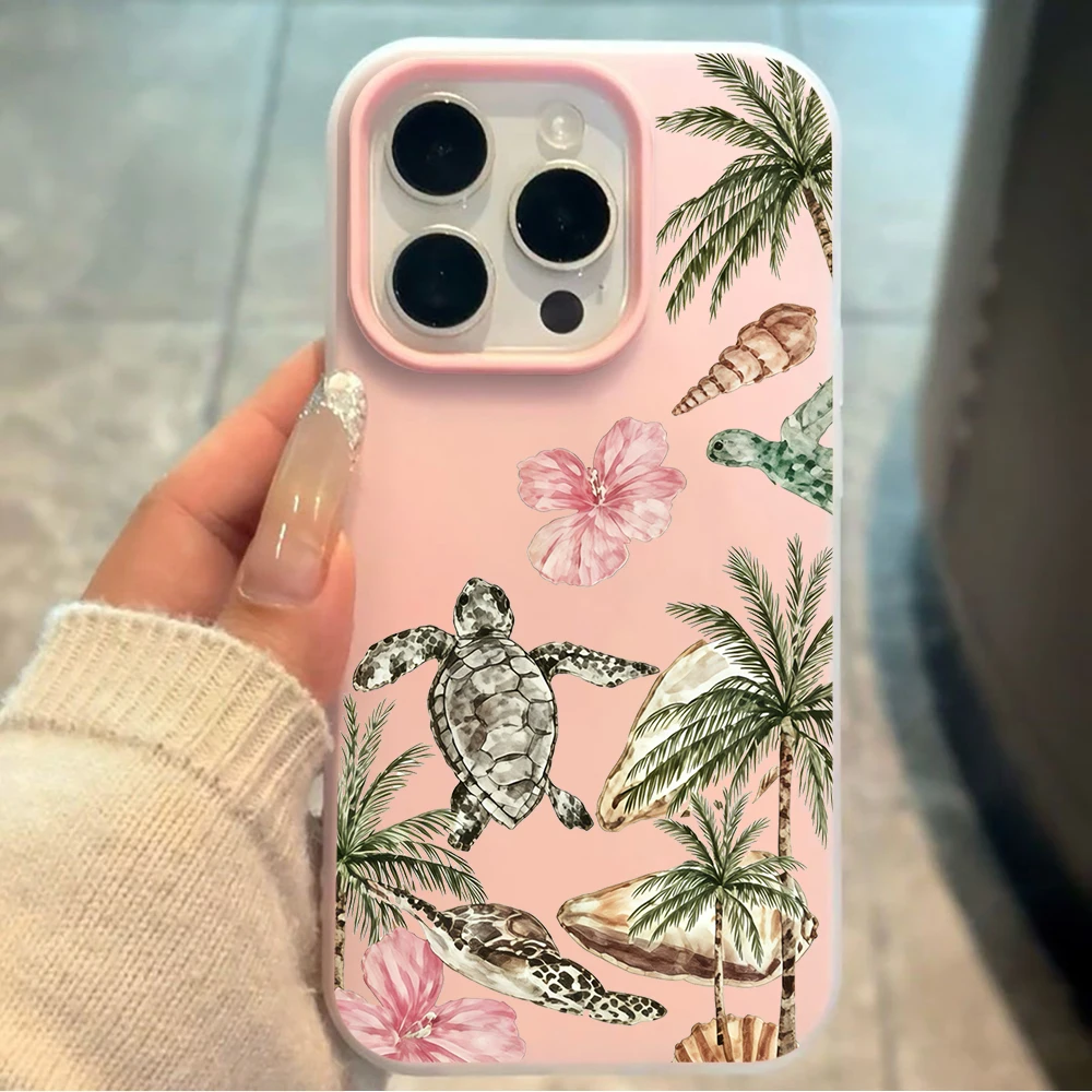 Xiaomi Redmi Note 14 - Sommerliche Meeresschildkröten-Handyhülle aus Silikon für Xiaomi