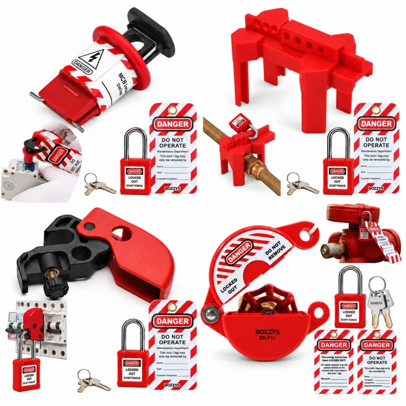 BOZZYS Lockout Tagout Locks  OSHA Red Loto Locks Keyed Different 2 Keys/Lock for Industrial Machinery & Electrical Panels Chrome