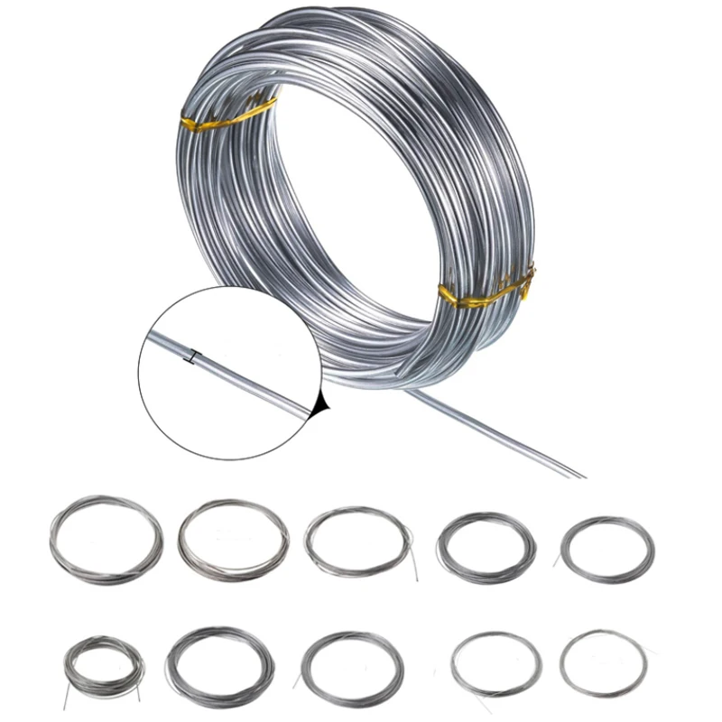 1roll 304 Stainless Steel Soft/hard Steel Wire 1-100meters Diameter 0.02-3mm Single Strand Lashing Soft Iron Wire Rustproof