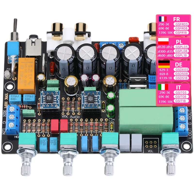 Nvarcher Two-ways Signal Switching Pre-amplified Mixing Board Amplifier For CD PC DAC