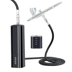 Battery Replaceable High Pressure Cordless Airbrush Kit Auto Start Stop Klein Air Brush Spray Gun For Painting Makeup