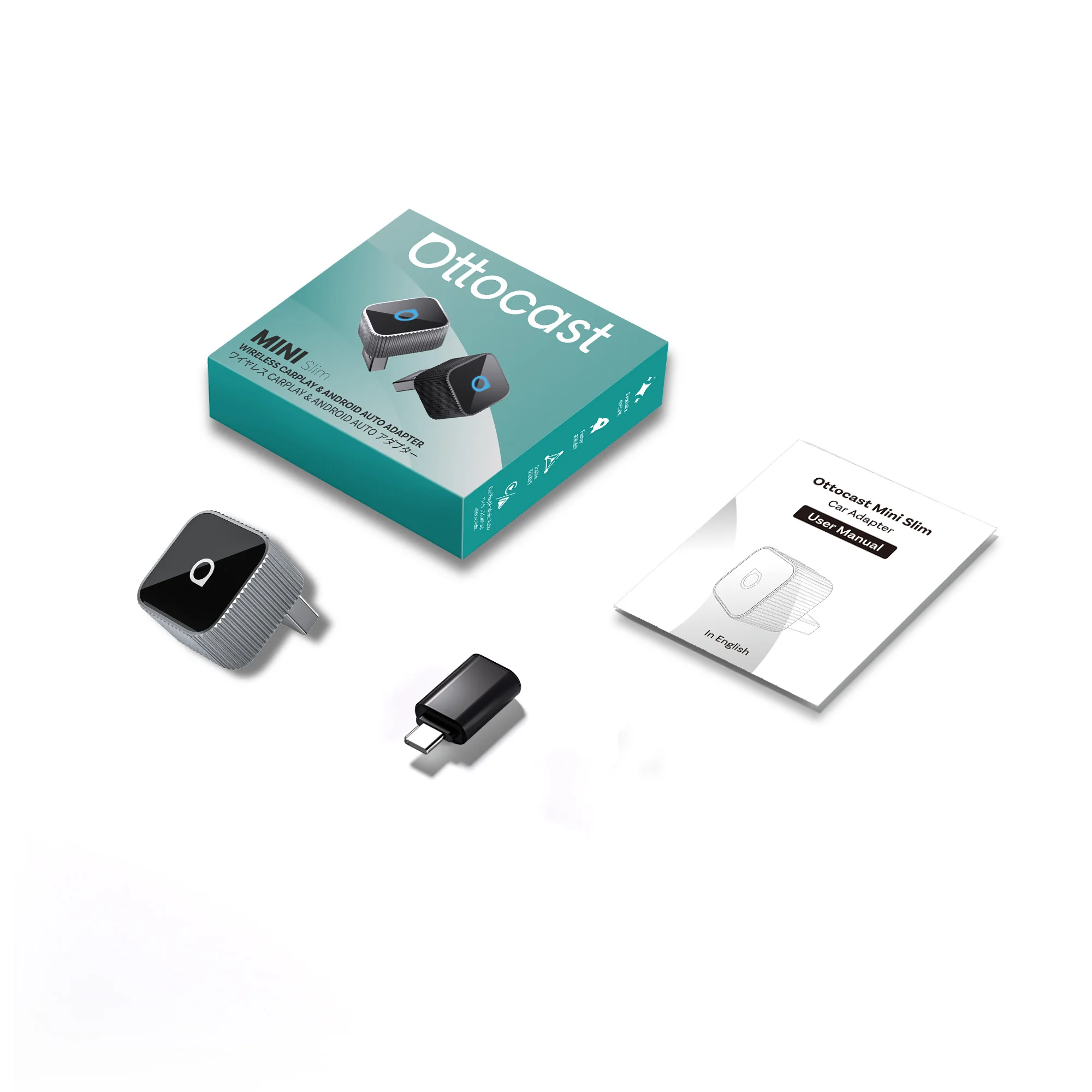 2026 Ottocast Mini SLIM CarPlay Android Auto Adapter