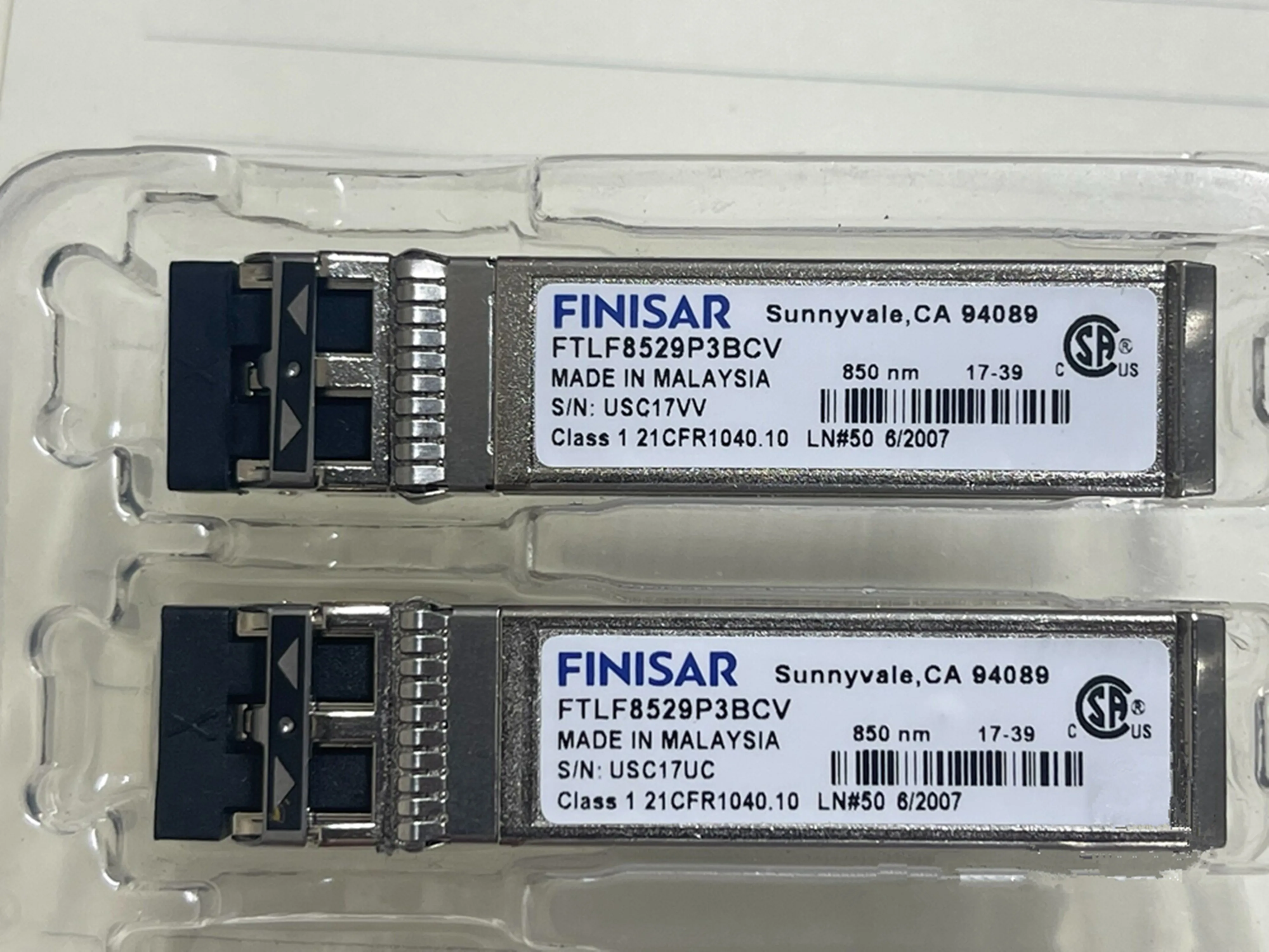 

Original Finisar sfp 16g FTLF8529P3BCV 16G 850nm LPE16002 Fiber Card LC SFP 16G Network Adapter General Module Switch 16g Sfp