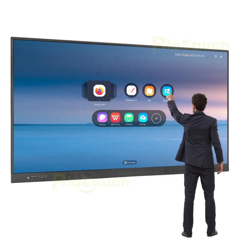 

98 Inch Android 14.0 Interactive Touch Display Flat Panel Monitor With DP For School Conference Room Education Software