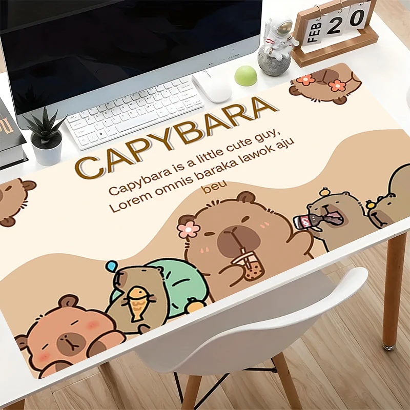Mouse Pad Oversized Gamer Extended Desk Mat Notbook Keyboard Pad Gaming Accessories kawaii Capybara desk mat Cartoon Mousepad