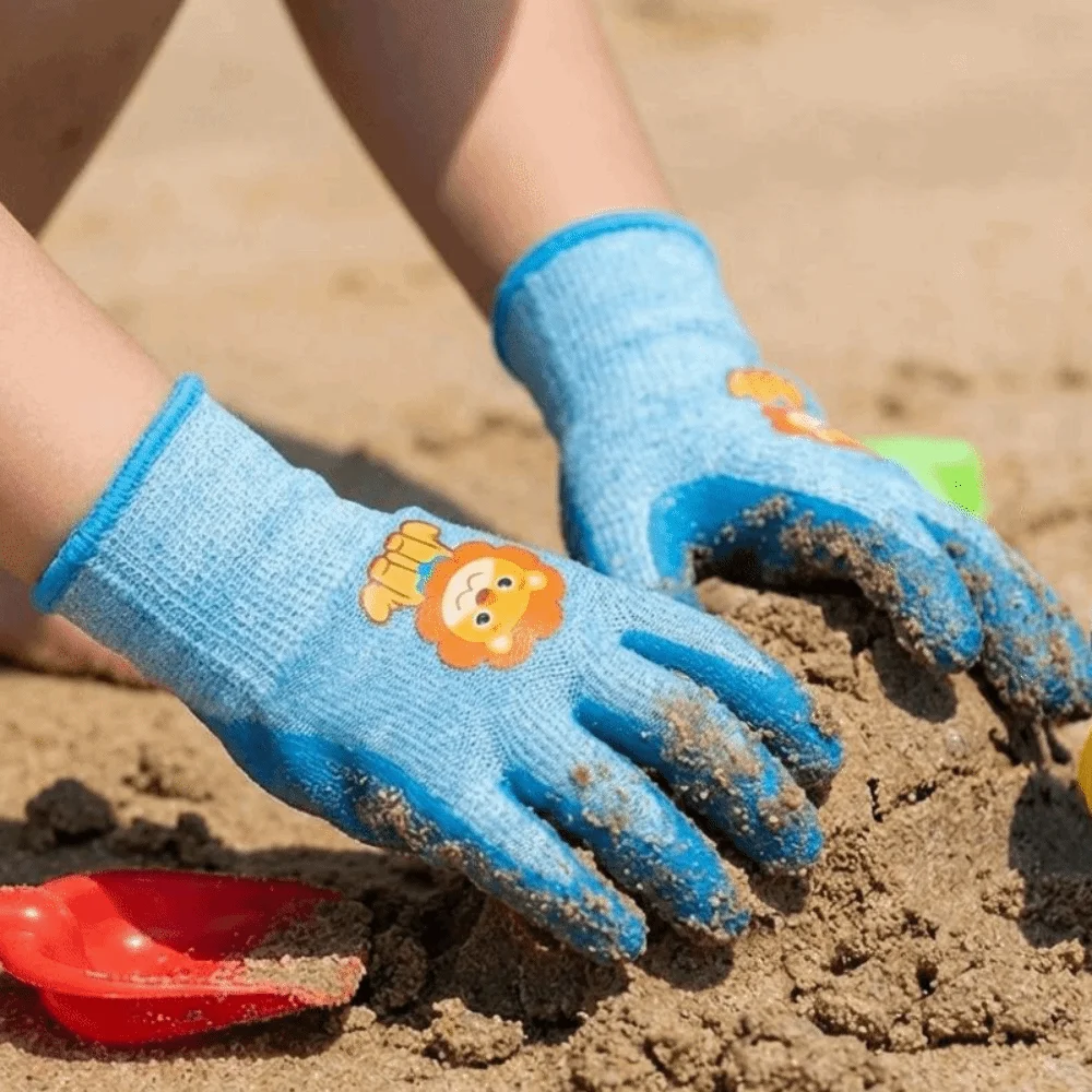 

Waterproof Kids Beach Gloves Cartoon Animal Pattern Non-Slip Children Protective Glove Puncture-resistant Wear Resistant