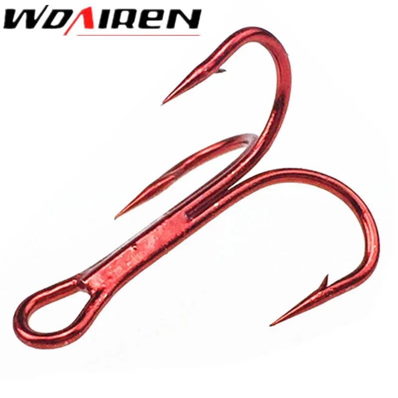 

20Pcs Super Sharp Barbed Hook Treble Fishing Hooks 4/6/8# High Carbon Steel 82MN Treble Hooks Fishing Tackle Fishhooks