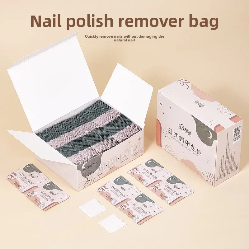 50/200PC Disposable Nail Gel Remover Wipes Kit Alcohol Polish Remover Pads for Manicure Cleansing Nail Art Tool Set