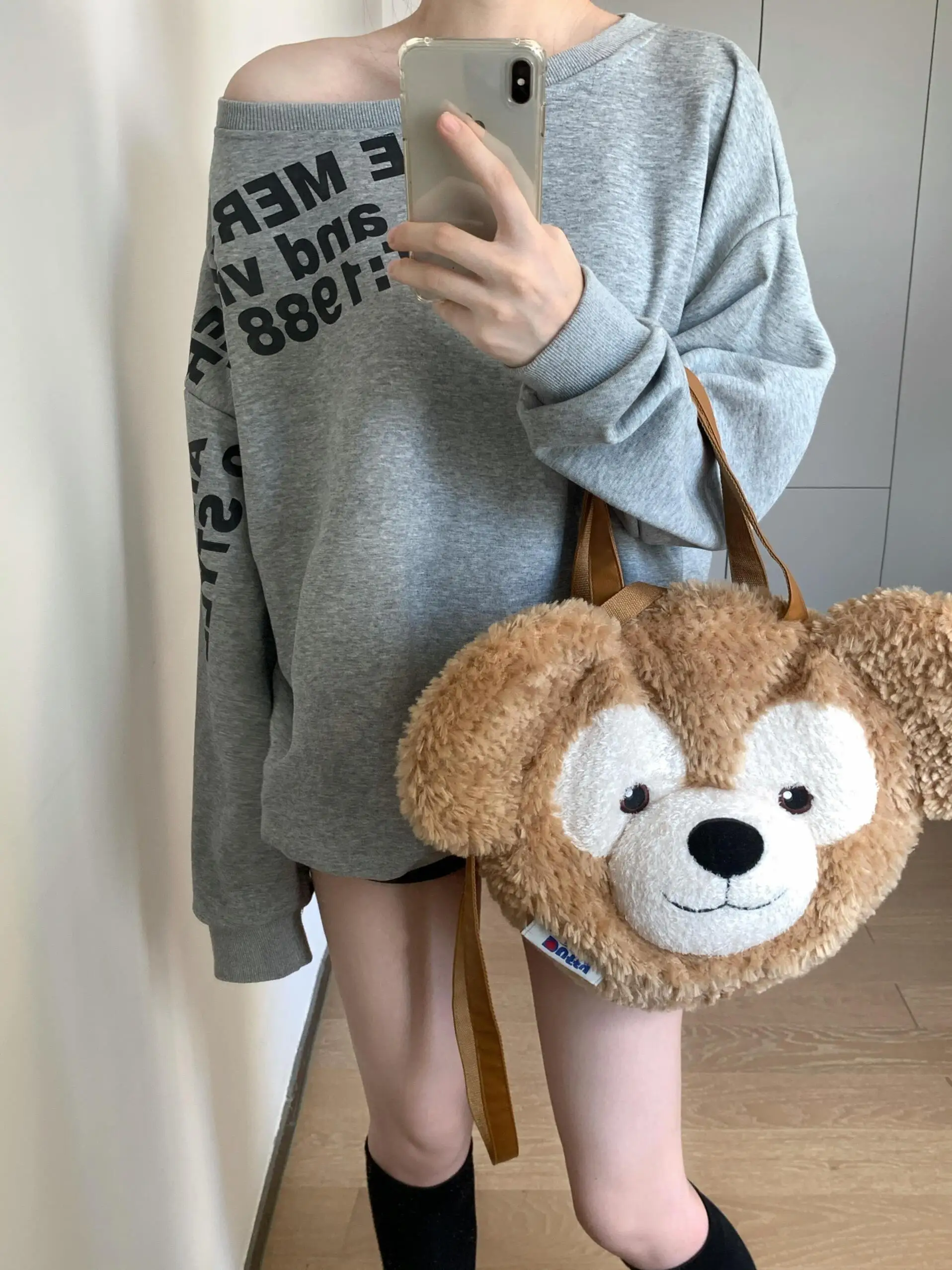 Sweat-shirt Long pour femmes, rétro américain, paresseux, Design de lettres, Sve, épicé, fille, ample, INS, automne, haut d'exposition