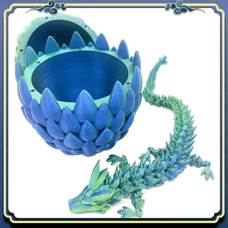 

ABTJ-Dragon Egg - Surprise Egg Ornaments With Flexible Pearly-Sheen Dragon, 3D Printed Gift.For Kids,Friend B Easy To Use