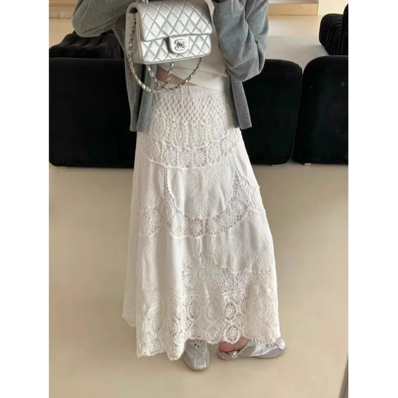 

Пляжный стиль, Новое поступление 202, летняя женская юбка, свободная повседневная трапециевидная универсальная модная юбка длиной до щиколотки с цветочным принтом T153