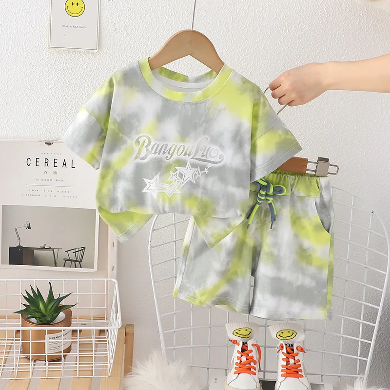 Boys Clothing Sets Summer 2024 Children Cotton T-shirts Shorts 2pcs Sports Suit For Baby Jogging Tracksuits Kids Outfits 3 4 5Y