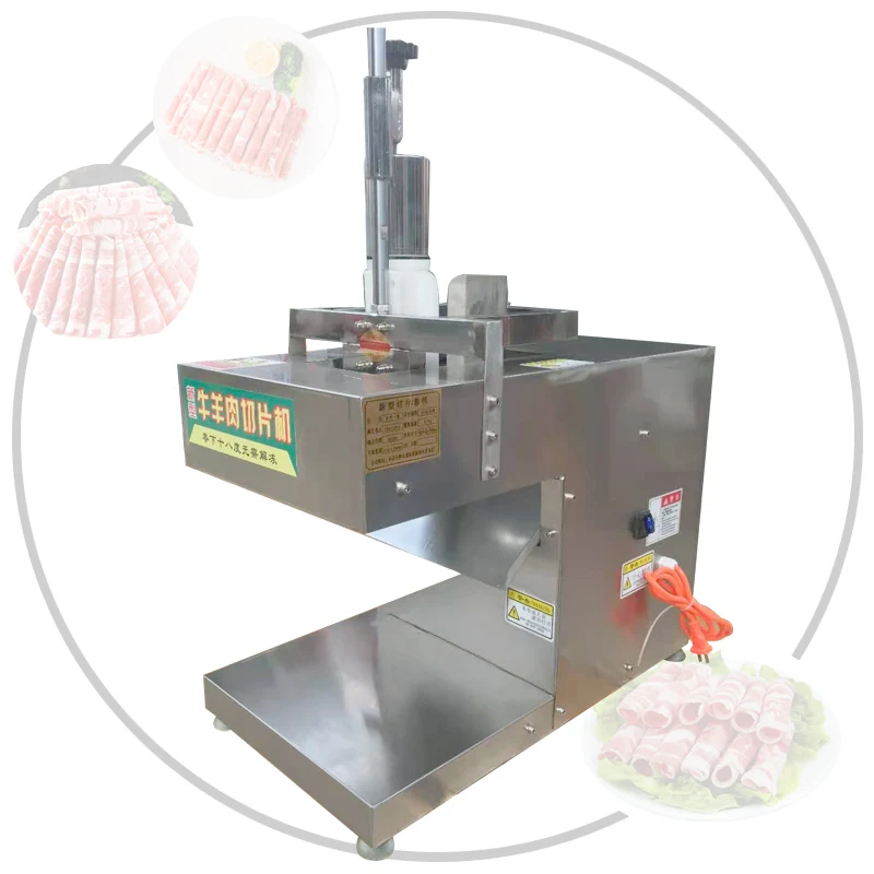 110V 220V  Commercial Hotpot Restaurant Lamb Beef Roll Flaker Meat Slicer Meat Roll Cutting Machine